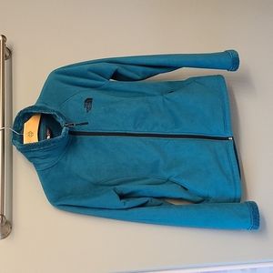 The North Face fleece women's jacket size Small. Color Teal